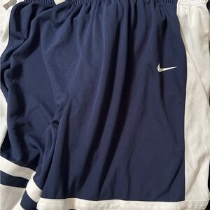 Nike Dri-FIT White and Navy Shorts